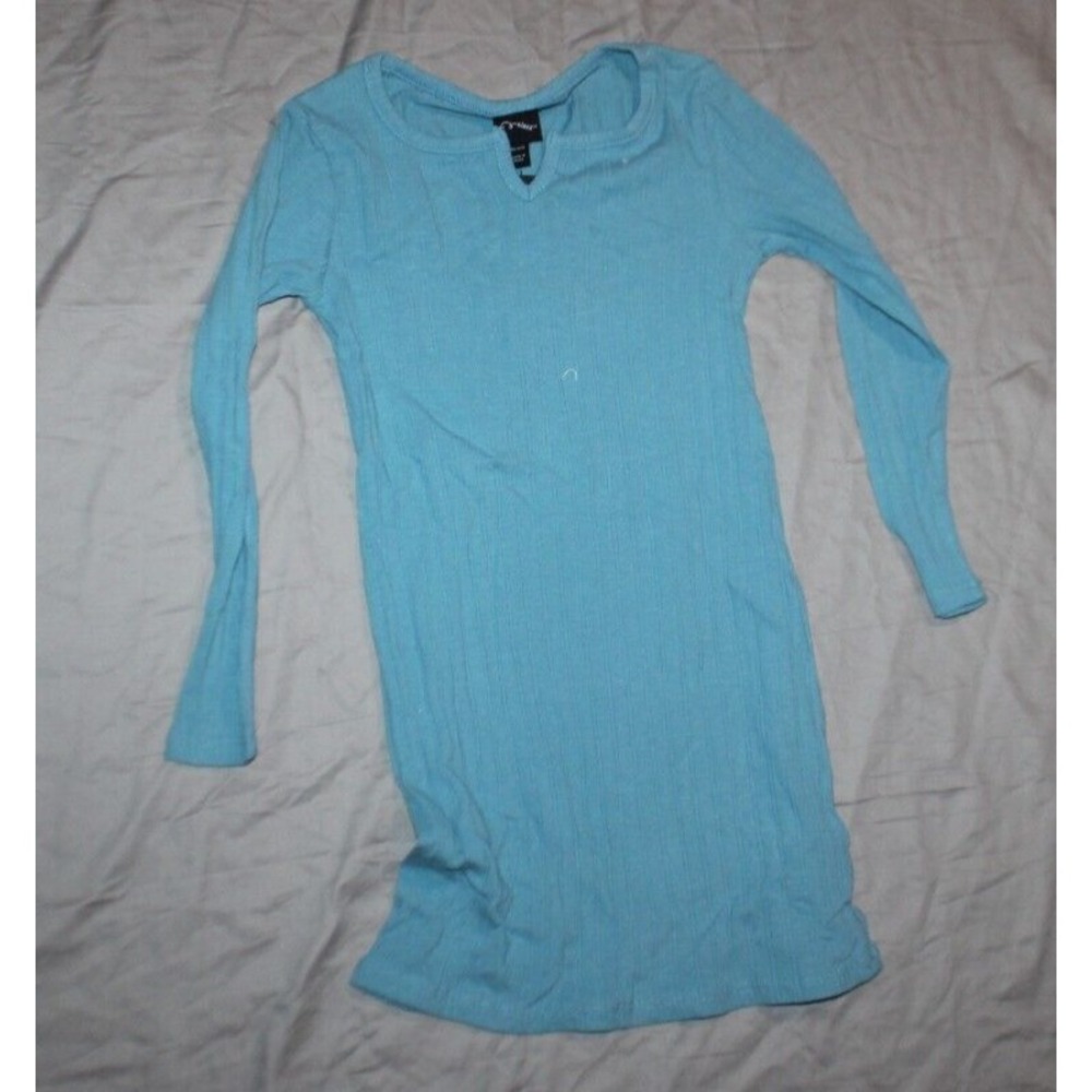 Girls' Ribbed Skater long sleeve Dress - art class™ - Blue - Size XS 4/5